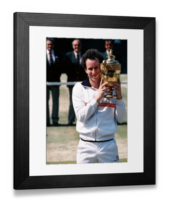 Framed Print : John Mcenroe With Trophy Framed Print : John Mcenroe With Trophy