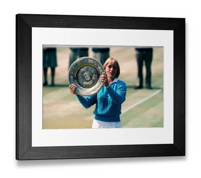 Framed Print : Martina Navratilova With Plate Framed Print : Martina Navratilova With Plate
