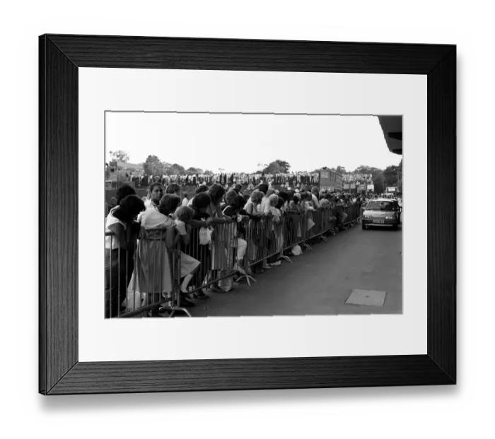 Framed Print : Crowds Watch Players Arrive