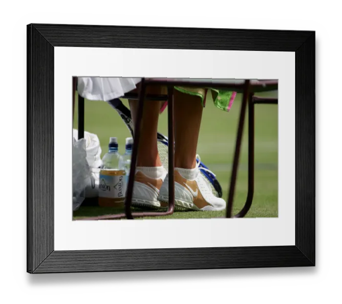 Framed Print : Maria Sharapovas Trainers Framed Print : Maria Sharapovas Trainers