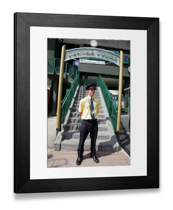 Framed Print : Centre Court Security Framed Print : Centre Court Security