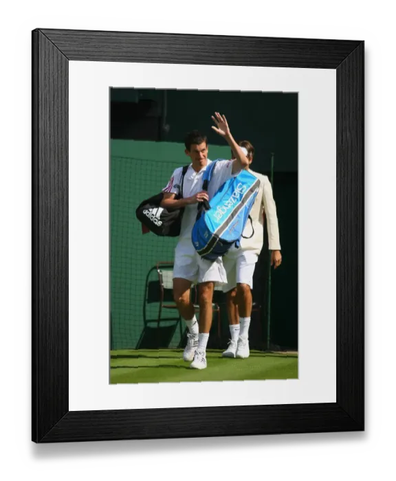 Framed Print : Tim Henman & Roger Federer Framed Print : Tim Henman & Roger Federer