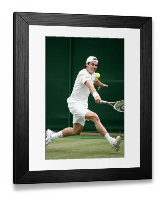 Framed Print : Tommy Hs Germany Wimbledon Championships 2007 Wimbledon Lawn Tennis Club