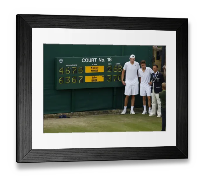 Framed Print : Nicolas Mahut & John Isner Framed Print : Nicolas Mahut & John Isner