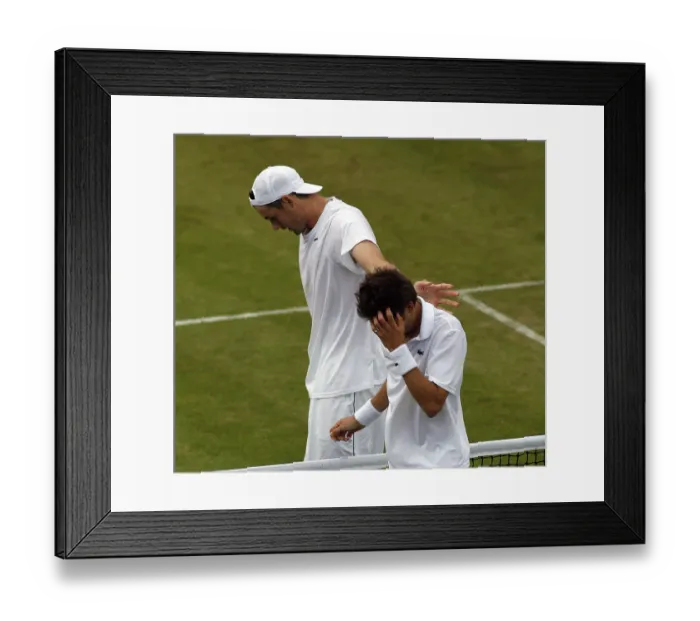 Framed Print : John Isner Wins 70-68 With Nicolas Mahut