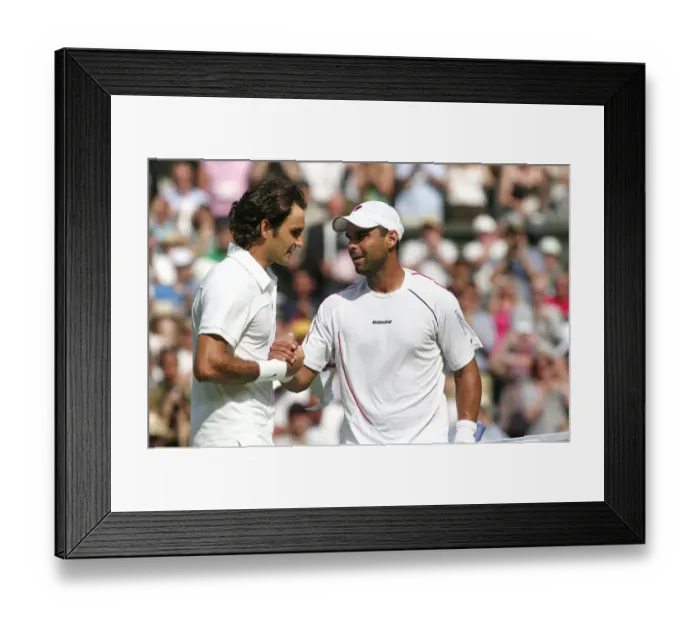 Framed Print : Roger Federer & Alejandro Falla Framed Print : Roger Federer & Alejandro Falla