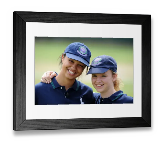 Framed Print : Ball Girls Chloe Chambers & Erin Lorencin Framed Print : Ball Girls Chloe Chambers & Erin Lorencin