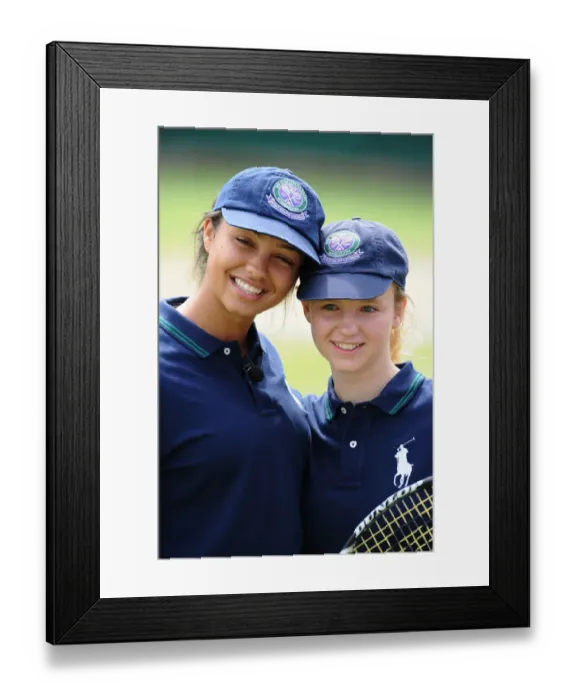 Framed Print : Ball Girls Chloe Chambers & Erin Lorencin