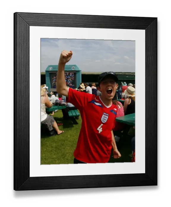 Framed Print : Young England Fan At Wimbledon Framed Print : Young England Fan At Wimbledon