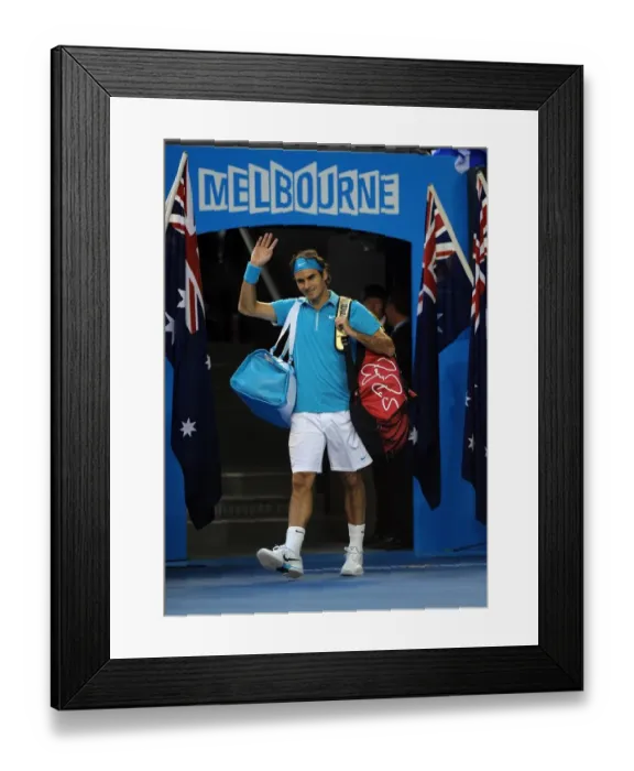 Framed Print : Roger Federer Walk Into Arena Framed Print : Roger Federer Walk Into Arena