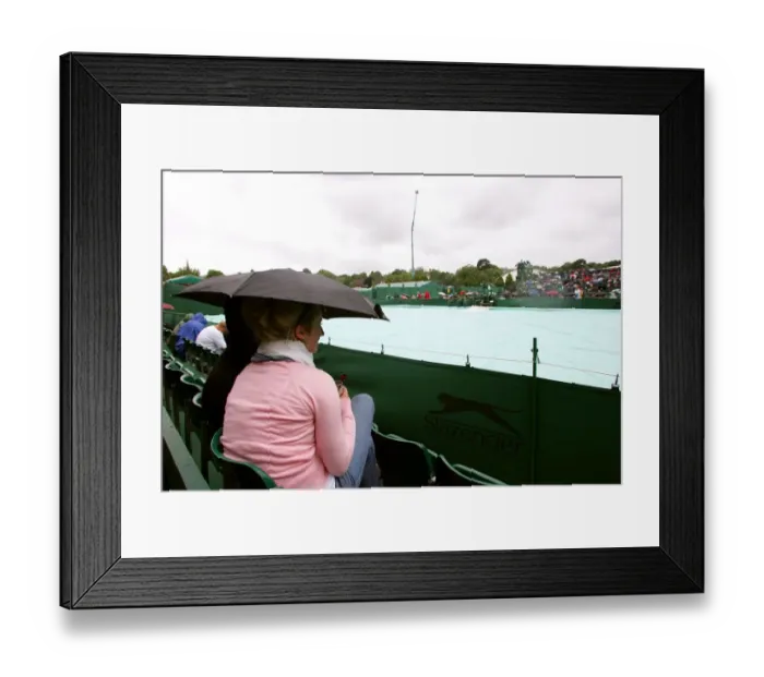 Framed Print : Rain Holds Up Play At Wimbledon Framed Print : Rain Holds Up Play At Wimbledon