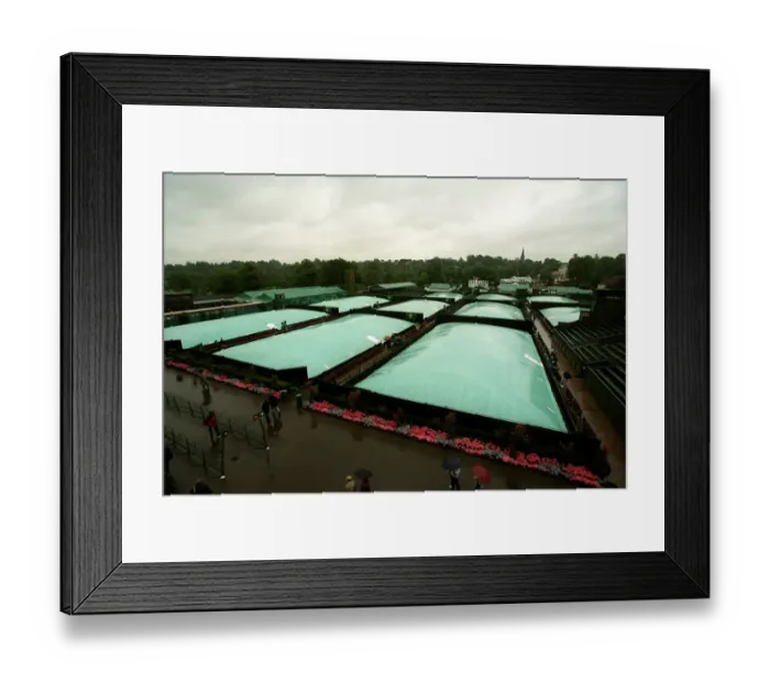 Framed Print : Rain Covers On Outer Courts Framed Print : Rain Covers On Outer Courts