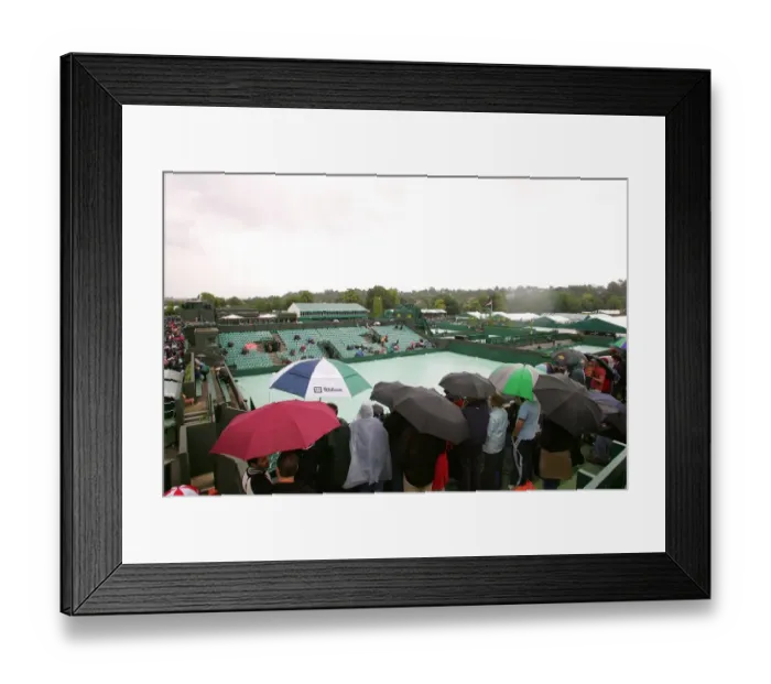 Framed Print : Rain Holds Up Play Framed Print : Rain Holds Up Play