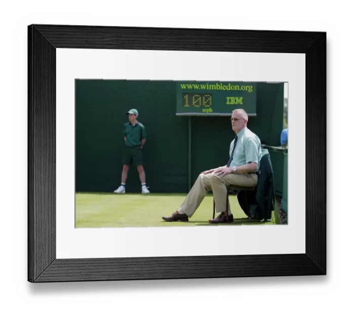 Framed Print : Line Judge & Ball Boy