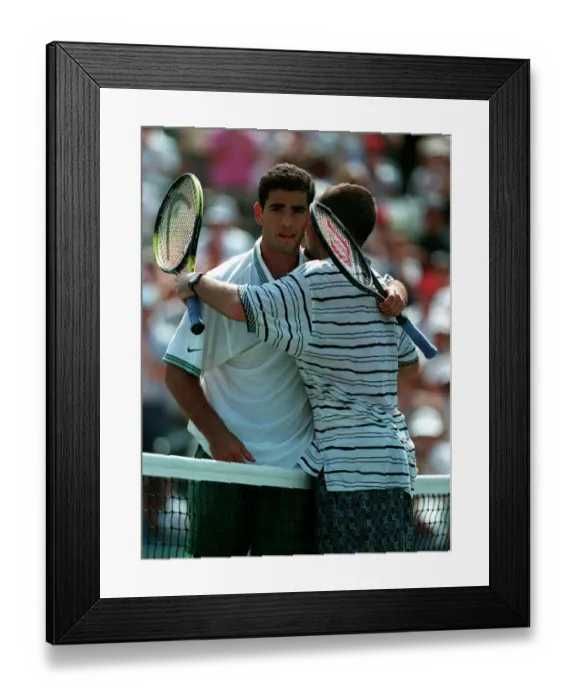 Framed Print : Pete Sampras & Andre Agassi Framed Print : Pete Sampras & Andre Agassi