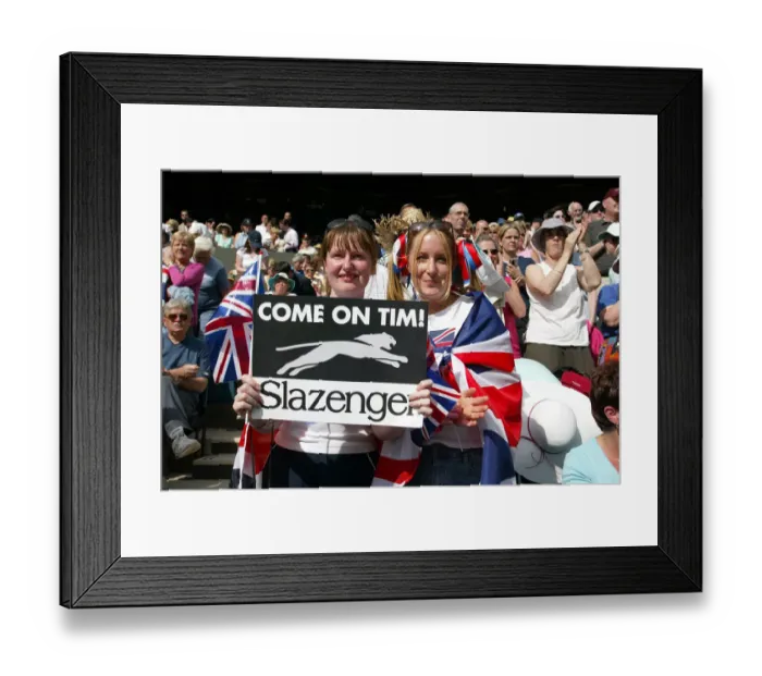 Framed Print : Tim Henman Fans Framed Print : Tim Henman Fans