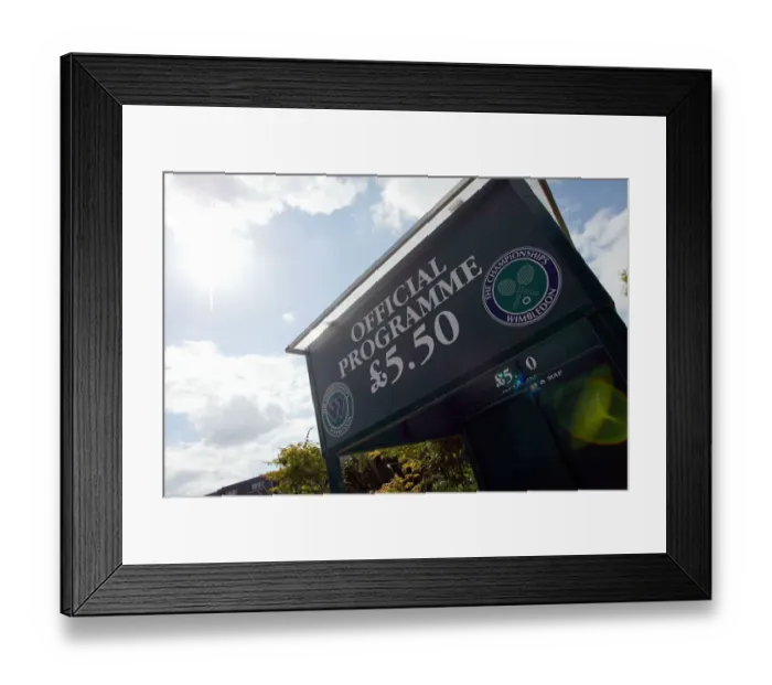 Framed Print : Offical Programme Stand Framed Print : Offical Programme Stand