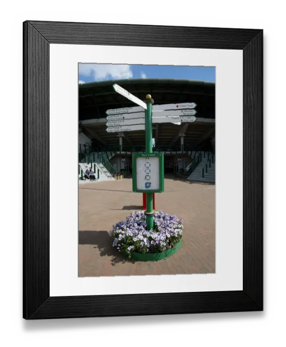 Framed Print : Sign Post Outside Court No1