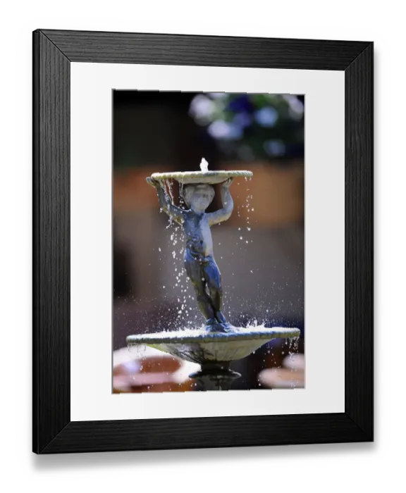 Framed Print : Cafe Pagola Water Display Framed Print : Cafe Pagola Water Display