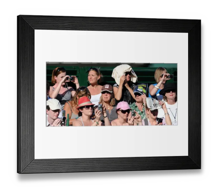 Framed Print : Tennis Fans Photograph Game Framed Print : Tennis Fans Photograph Game