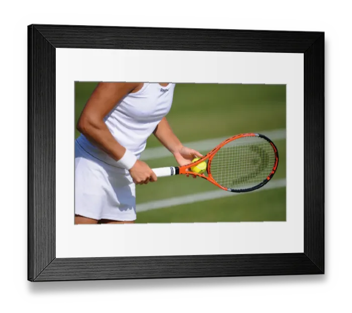 Framed Print : Amelie Mauresmo Ball & Racquet Framed Print : Amelie Mauresmo Ball & Racquet