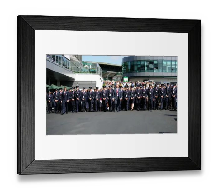 Framed Print : Stewards Hold Back Wimbledon Crowds Framed Print : Stewards Hold Back Wimbledon Crowds