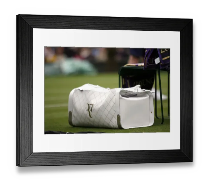 Framed Print : Roger Federer Bag Framed Print : Roger Federer Bag