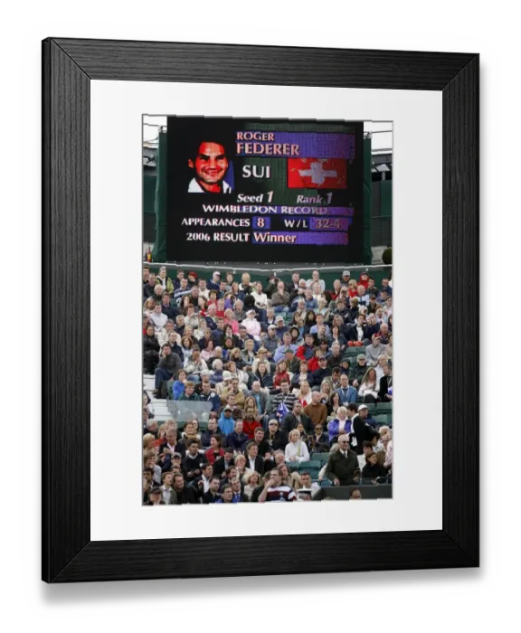 Framed Print : Large Screen Centre Court