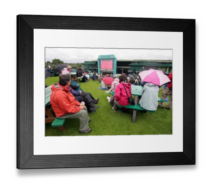 Framed Print : Large Screen Outside Court 1 Framed Print : Large Screen Outside Court 1