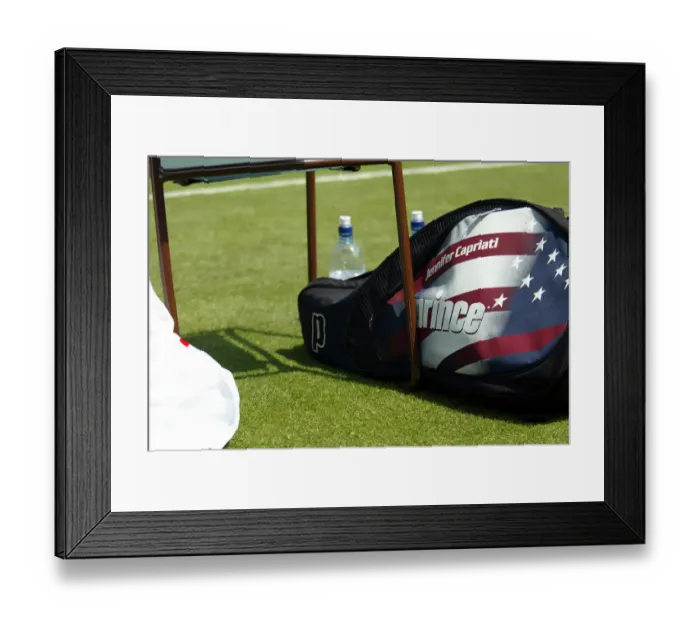 Framed Print : Jennifer Capriatis Tennis Bag