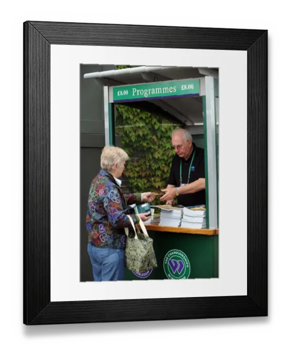 Framed Print : Programme Seller Framed Print : Programme Seller