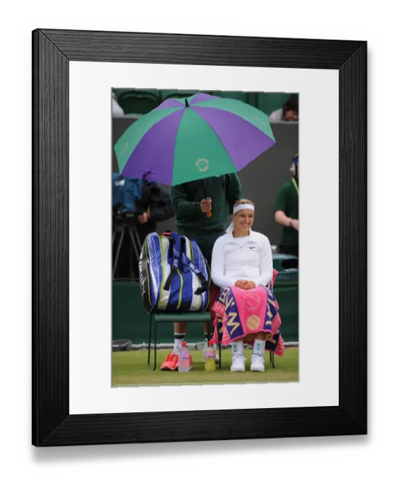 Framed Print : Sabine Lisicki Under Umbrella Framed Print : Sabine Lisicki Under Umbrella