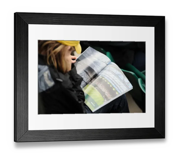 Framed Print : Boy Reading Official Programme Framed Print : Boy Reading Official Programme
