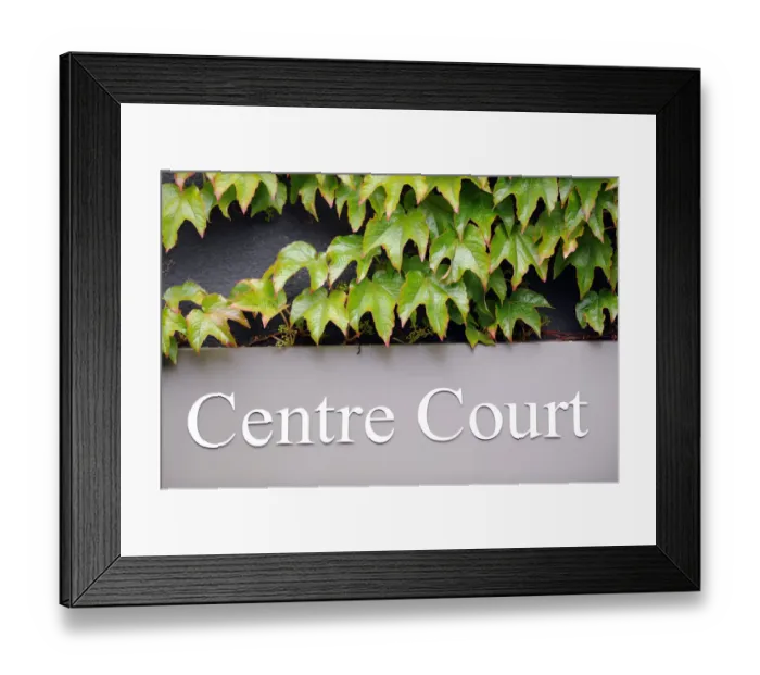 Framed Print : Centre Court Sign Framed Print : Centre Court Sign