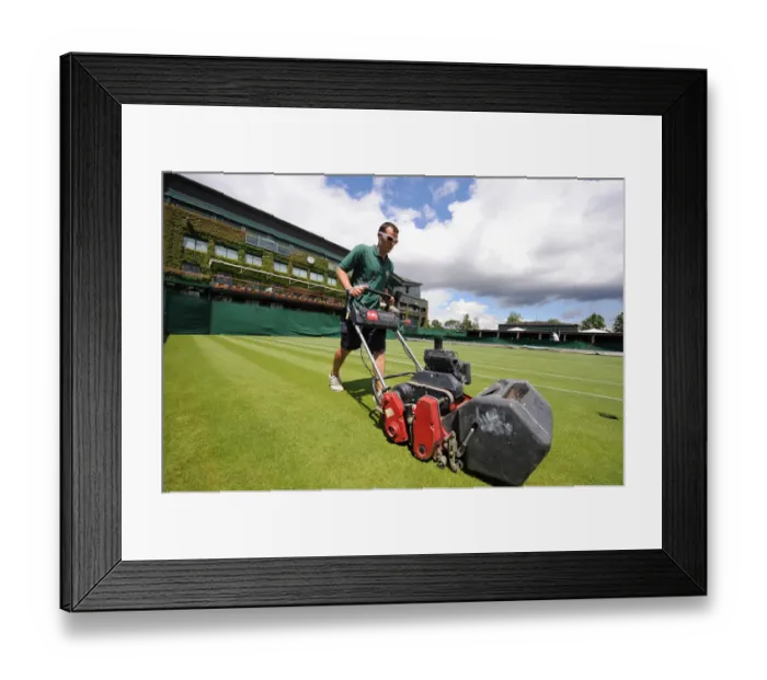 Framed Print : Grass Cutting
