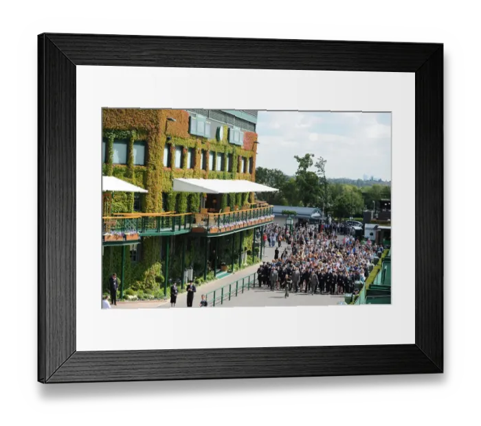 Framed Print : Stewards Lead Crowd Past Centre Court Framed Print : Stewards Lead Crowd Past Centre Court