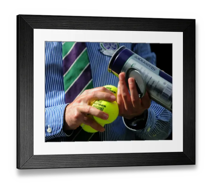 Framed Print : Linejudge Opening New Balls Framed Print : Linejudge Opening New Balls