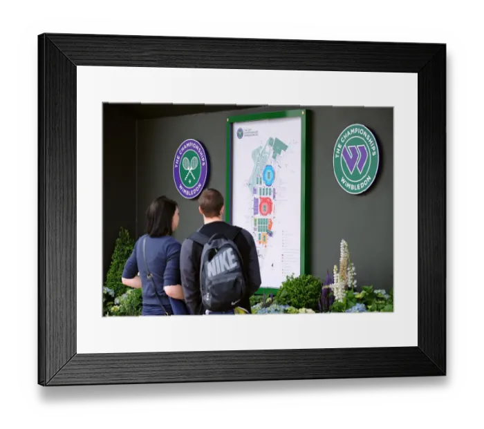 Framed Print : Tennis Court Layout & Map Framed Print : Tennis Court Layout & Map