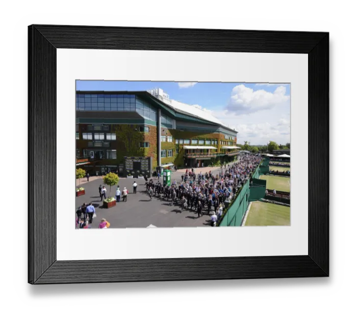 Framed Print : Stewards Lead Crowd Past Centre Court Framed Print : Stewards Lead Crowd Past Centre Court