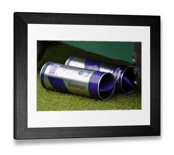 Framed Print : Empty Slazenger Tennis Ball Container