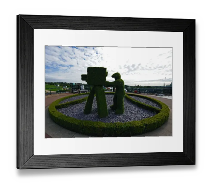 Framed Print : Tv Cameraman Display Top Of Broadcasting House Framed Print : Tv Cameraman Display Top Of Broadcasting House