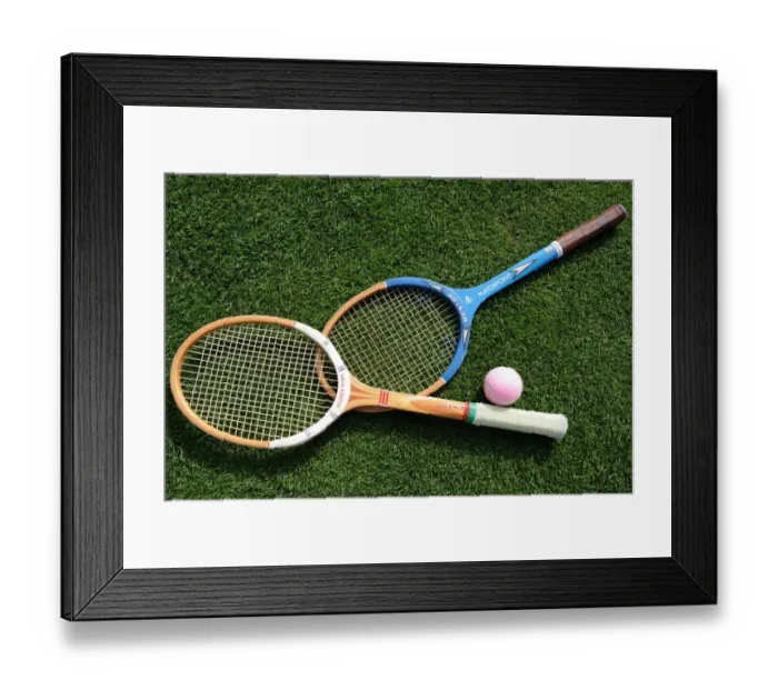 Framed Print : Dunlop Tennis Raquet And Ball Framed Print : Dunlop Tennis Raquet And Ball