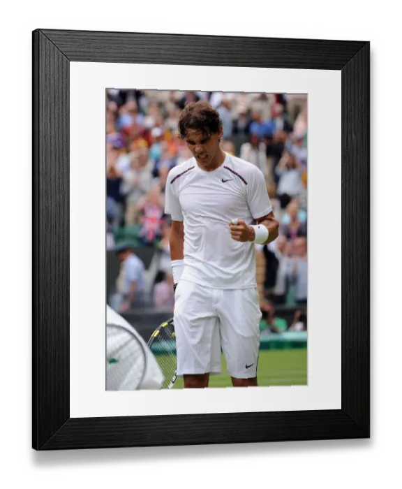 Framed Print : Rafael Nadal Celebrates Win