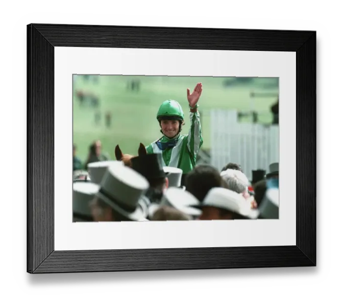 Framed Print : Jubilant Walter Swinburn On Framed Print : Jubilant Walter Swinburn On