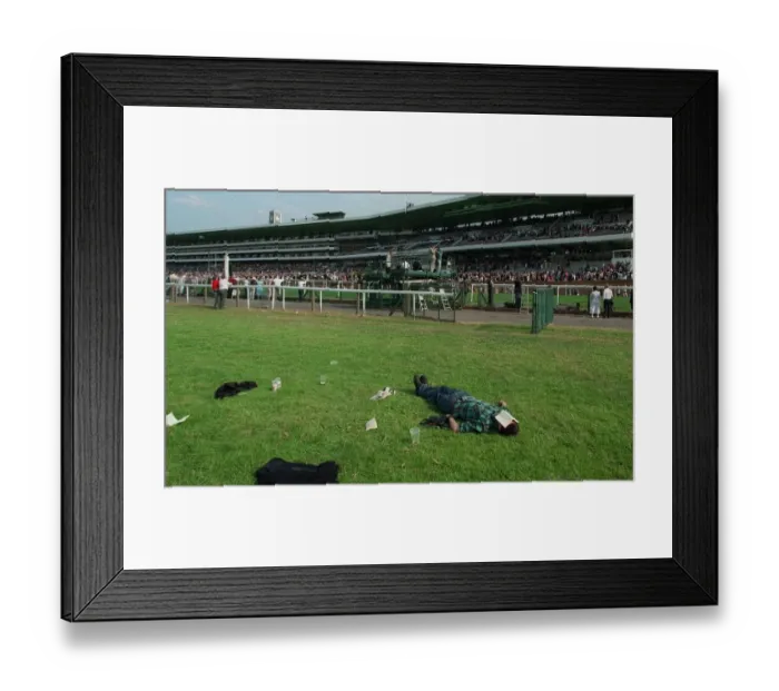 Framed Print : Sleeping Man At Royal Ascot Framed Print : Sleeping Man At Royal Ascot