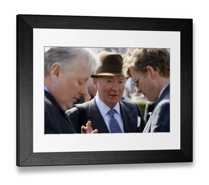 Framed Print : Barry Hills With Reporters Framed Print : Barry Hills With Reporters