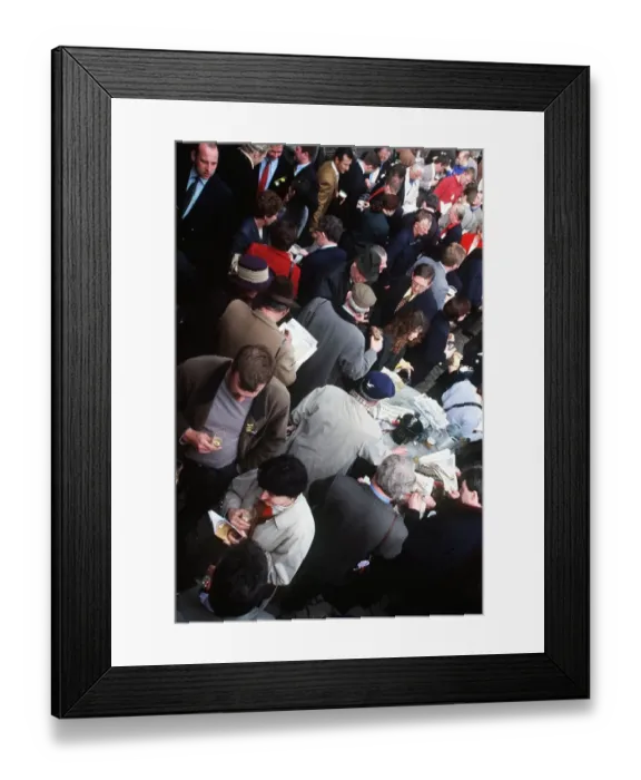 Framed Print : Racegoers Having A Drink Framed Print : Racegoers Having A Drink