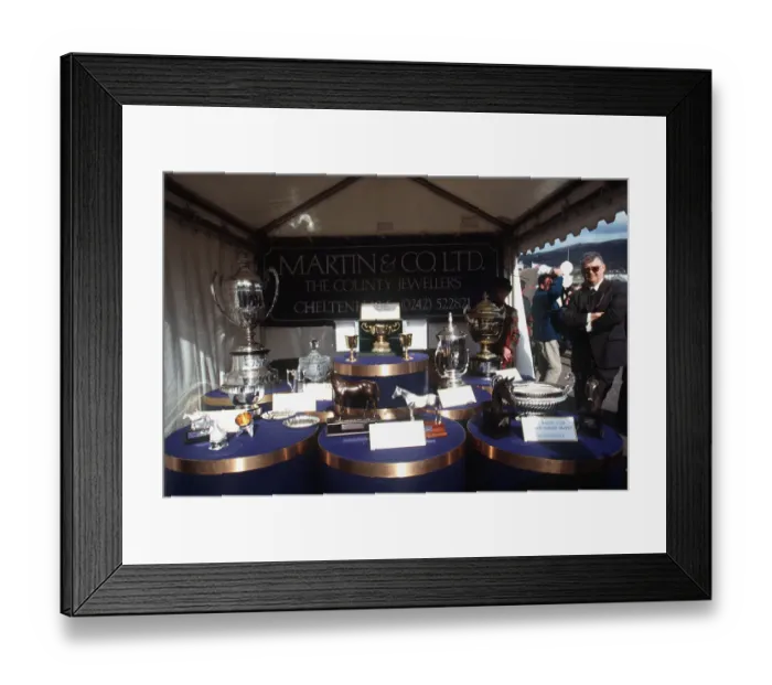 Framed Print : Cheltenham Gold Cup & Trophys Framed Print : Cheltenham Gold Cup & Trophys