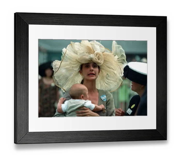 Framed Print : Lady With Baby, Royal Ascot Framed Print : Lady With Baby, Royal Ascot