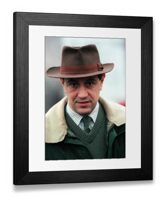Framed Print : L. Lungo Race Horse Trainer 11 December 1996 Date: 11 December 1996